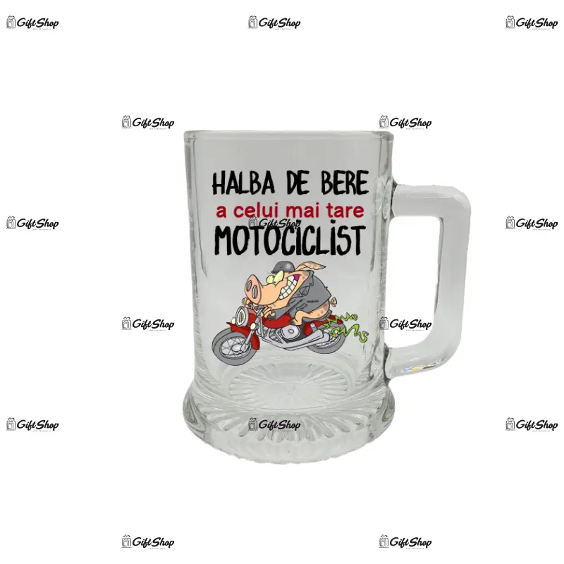 Cel mai tare motociclist, halba cu mesaj